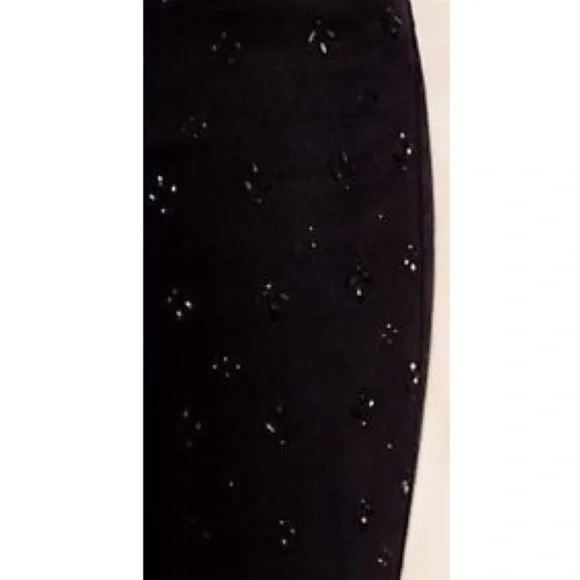 PAIGE Verdugo Cleo Jewel Embellished Black Skinny Jeans Size 29 - Picture 6 of 12